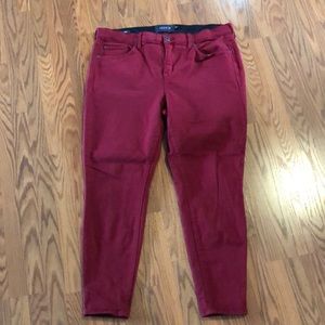 Torrid Sky High Skinny Red jeans 16 R